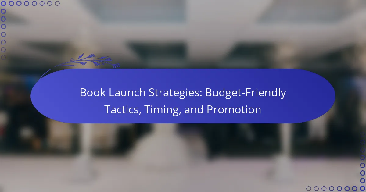 Book Launch Strategies: Budget-Friendly Tactics, Timing, and Promotion
