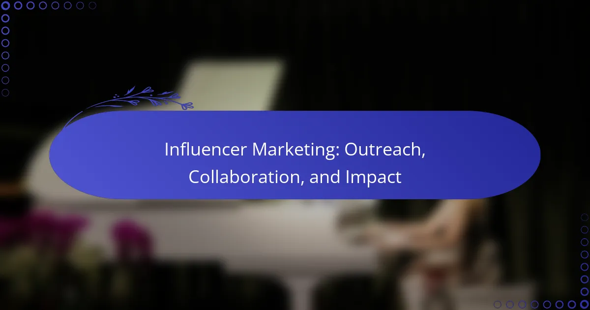 Influencer Marketing: Outreach, Collaboration, and Impact