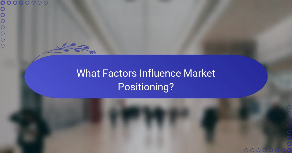 What Factors Influence Market Positioning?